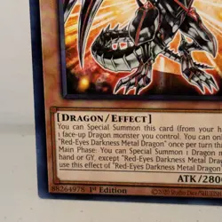 Red-Eyes Darkness Metal Dragon - SDAZ-EN007 - Common 1st Edition LP Yugioh TCG - Image 5