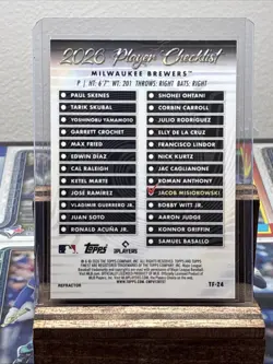 2026 Topps Finest JACOB MISIOROWSKI RC Team Finest REFRACTOR Brewers Rookie - Image 2