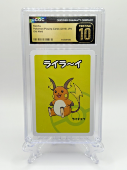 2019 Japanese Pokemon Playing Cards Old Maid Raichu ~ CGC 10 PRISTINE! - Image 1