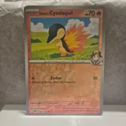 ETHAN'S CYNDAQUIL 032/182 COMMON DESTINED RIVALS POKEMON REVERSE HOLO LP - Image 1