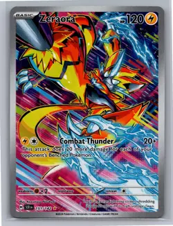 Zeraora 151/142 Illustration Rare Stellar Crown Pokemon Holo Near Mint - Image 1