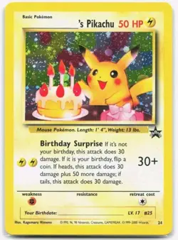 _____'s Pikachu 24 Promo Wizards Black Star Promos Pokemon Lightly Played - Image 1