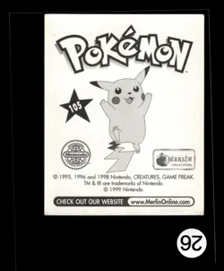Marowak Pokemon Merlin Collections Sticker - Image 2