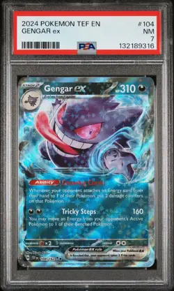 Gengar EX 104/162 Temporal Forces Pokemon PSA 7 - Image 1