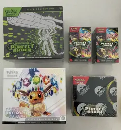 Pokemon TCG Prismatic Evolutions ETB + Perfect Order Booster box & ETB & Bundles - Image 1