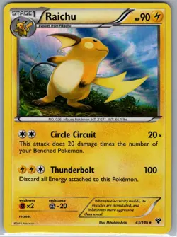 Raichu 43/146 Holo XY Base Set - Pokemon Card - NM - Image 1