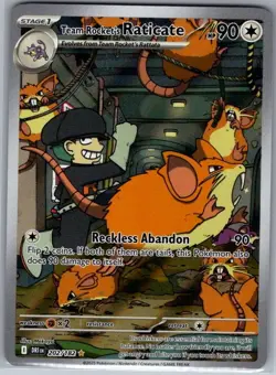 Team Rocket's Raticate 202/182 SV10: Destined Rivals - Pokemon Card - NM - Image 1