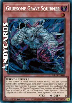GRUESOME GRAVE SQUIRMER • Segreta Prismatica • MP25 EN065 • 1Ed • Yugioh! - Image 1