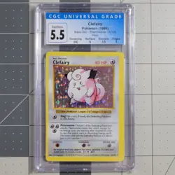 Clefairy Miscut OC Error Shadowless Base Set Holo Pokemon Card 5/102 - Image 1