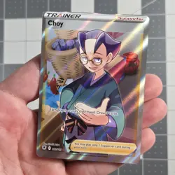 Choy Miscut OC Error Pokemon Card Full Art Trainer Astral Radiance 182/189 - Image 1