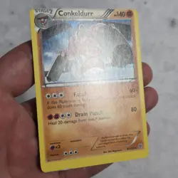 Conkeldurr Miscut Error Pokemon Card Plasma Storm 81/135 - Image 4