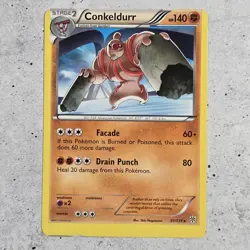 Conkeldurr Miscut Error Pokemon Card Plasma Storm 81/135 - Image 5