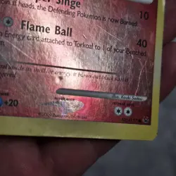 Torkoal Miscut Error Platinum Reverse Holo Pokemon Card MP Condition - Image 4