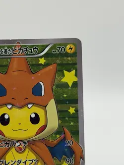 Poncho Wearing Pikachu Charizard Y 208/XY-P 2016 Pokemon Card Japanese - Image 3