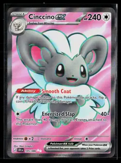 Cinccino ex 105/086 Ultra Rare Chaos Rising Pokemon NM - Image 1