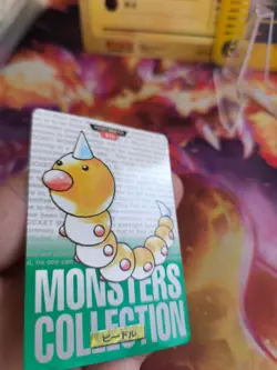 Pokemon Karte Card Weedle Hornliu Monsters Collection Carddass 1996 japanese LP - Image 3