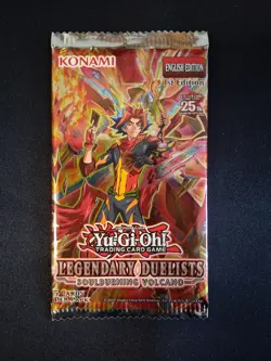 Yu-Gi-Oh TCG Legendary Duelists Soulburing Volcano Booster Pack Sealed - Image 1
