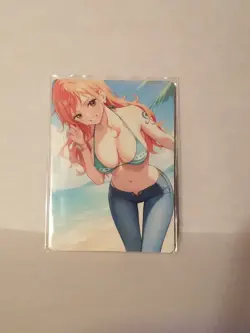 Nami One Piece Waifu Anime Card ACG Goddess Holo Double Sided - Image 1