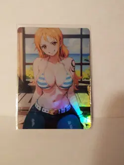 Nami One Piece Waifu Anime Card ACG Goddess Holo Double Sided - Image 1