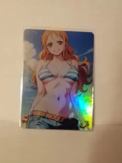 Nami One Piece Waifu Anime Card ACG Goddess Holo Double Sided - Image 1