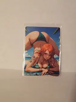 Nami One Piece Waifu Anime Card ACG Goddess Holo Double Sided - Image 1