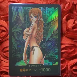 Nami ONE PIECE Goddess Story Anime ACG WAIFU Holo Girl Card Palm Tree - Image 1