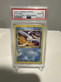 PSA 10 - 2000 POKEMON PROMO BLACK STAR #22 ARTICUNO BLACK STAR-AOKI ERROR - Image 1