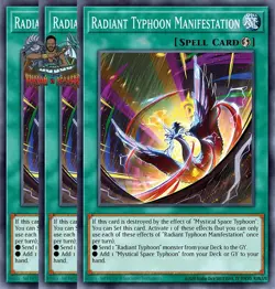 Yugioh! 3x Radiant Typhoon Manifestation DOOD-EN062 Common 1st Ed NM - Image 1