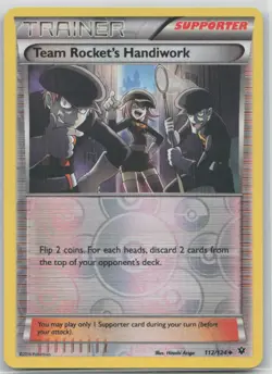 Team Rocket's Handiwork 112/124 Fates Collide Reverse Holo Uncommon Pokemon HP - Image 1