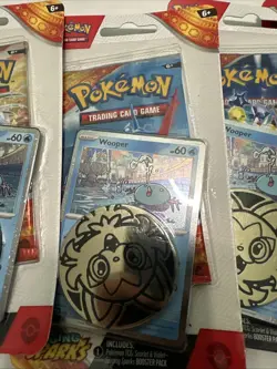 Pokemon TCG Surging Sparks Single Blister Lot of 15 Wooper Pachirisu Coin SEALED - Image 3
