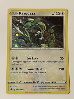 Rayquaza SWSH029 black star holo promo Sea and sky 2020 Pokemon TCG NM - Image 1
