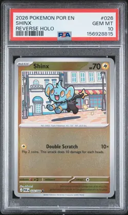 2026 POKEMON POR EN-PERFECT ORDER REVERSE HOLO #026 SHINX PSA 10 - Image 1
