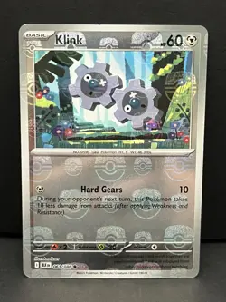 Klink (Master Ball Pattern) 061/086 Holo Common Black Bolt Pokemon Near Mint - Image 1