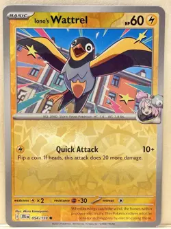 Iono's Wattrel Reverse Holo - SV09: Journey Together 054/159 - NM Pokemon - Image 1