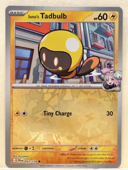 Iono's Tadbulb Reverse Holo - SV09: Journey Together 052/159 - NM Pokemon - Image 1