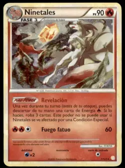 *Reserved* Pair of 2010 Pokemon HGSS Spanish Ninetales Cards Holo & Reverse Holo - Image 3