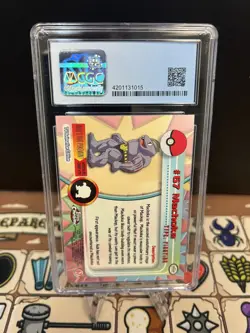2000 Topps Chrome Pokemon HOLO #67 MACHOKE PSA 9 - Image 2
