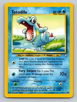 Totodile (81) Neo Genesis Common 081/111 Pokemon - Image 1