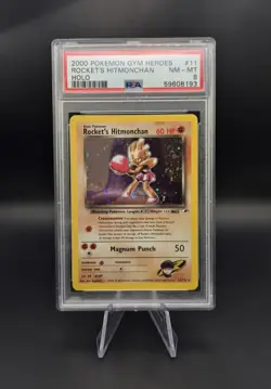 Pokemon TCG - Rocket's Hitmonchan 11/132 Holo - Gym Heroes - PSA 8 - Image 1