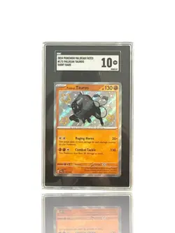 ‼Pokemon Paldean Tauros 172/091: Paldean Fates Holo GRADE 10! SHOOT OFFER!💨 - Image 1