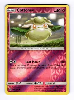 Cottonee SM - Cosmic Eclipse #147 (2019) Common Reverse Holo NM Pokemon - Image 1