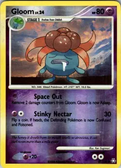 Gloom 97/146 Common Legends Awakened Pokemon Reverse Holo Damaged - Image 1