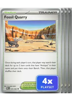 Playset of 4 Fossil Quarry 076/084 Pokemon Pitch Black - NM - Image 1