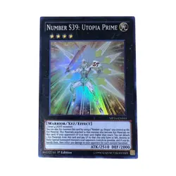 YuGiOh Number S39 Utopia Prime MP16-EN043 Gold Secret Rare Holo Foil MP/LP - Image 1