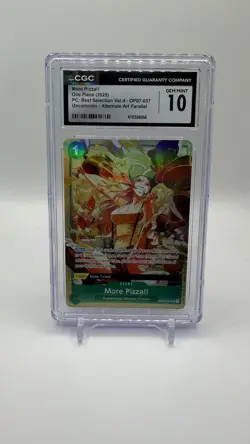 2025 ONE PIECE MORE PIZZA!! ALTERNATE ART OP07-037 CGC 10 TL3 - Image 1