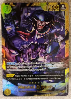 Bandai Marshall D Teach 0P16-119 SEC Foil One Piece Card - Image 1