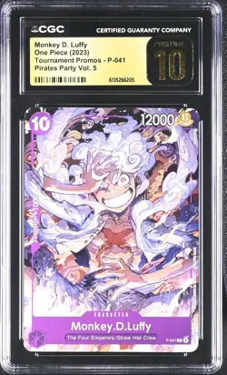 CGC Pristine 10 Monkey D. Luffy P-041 Pirates Party Vol. 5 Promo - Image 1