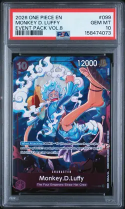 2026 One Piece Event Pack Vol.8 Monkey D. Luffy P-099 Promo PSA 10 Gem Mint - Image 1