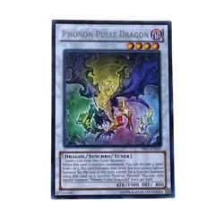 Phonon Pulse Dragon PRIO-EN055 YuGiOh Card Synchro Tuner Collectible MP/LP - Image 1