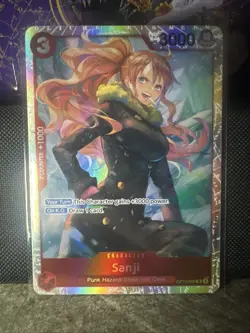 One Piece CCG Sanji OP10-005 SR Royal Blood Card NM Condition - Image 1